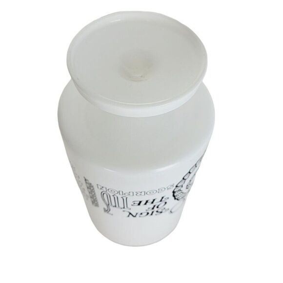 Vintage Zodiac Scorpio Sign Oct.23-Nov.21 Mars White Glass Chalice Goblet - Picture 10 of 10